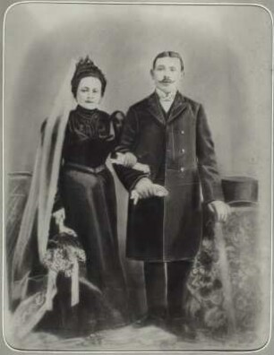 Hochzeitsbild des Gastwirtspaares Marie und Bruno Anders
