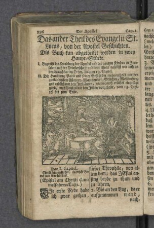 Das ander Theil des Evangelii St. Lucas, von der Apostel Geschichten.