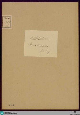 10 Preludes - Don Mus.Ms. 146 : cemb
