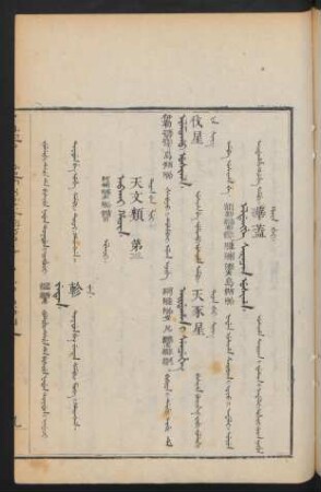 Abkai hacin. ilaci = 天文類 第三