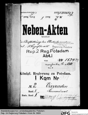 Anstellung der unteren Beamten des Magistrats in Vierraden
