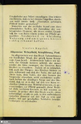 Viertes Kapitel. Allgemeine Wehrpflicht, Kriegführung, Post