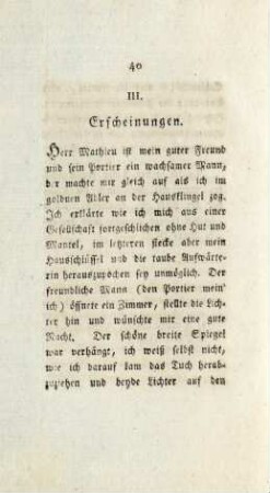III. Erscheinungen
