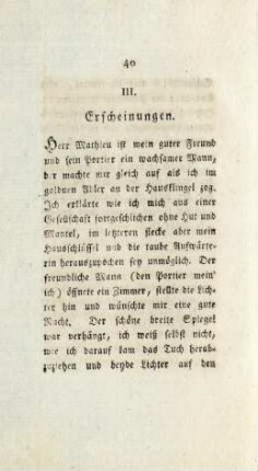 III. Erscheinungen