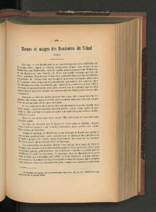 Moeurs et usages des Boudouma du Tchad. (Suite).