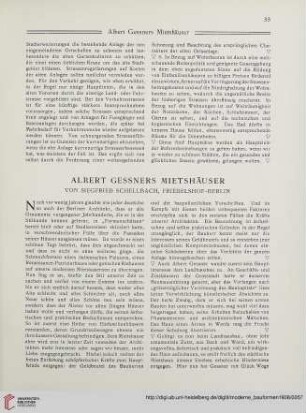 5: Albert Gessners Mietshäuser