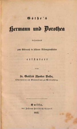 Cyclus deutscher Dichtungen : bes. zum Gebrauch in höheren Bildungsanst., 1