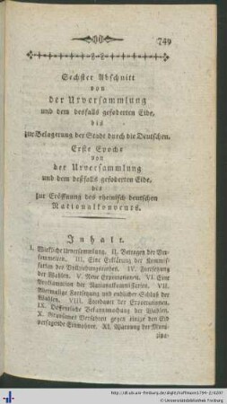 Erste Epoche.