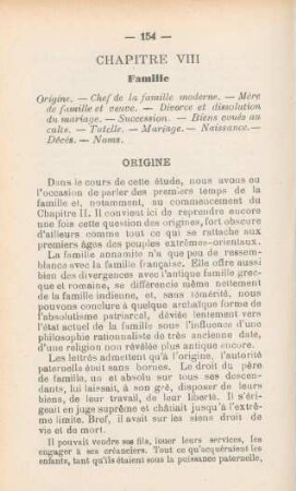 Chapitre VIII. Famille