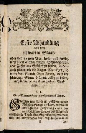 1-23, Erste Abhandlung von dem schwarzen Staar,...