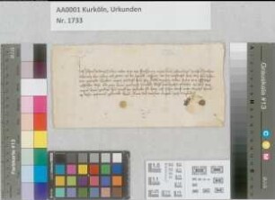 Quittung Joh. Jordains, Zöllners des Grafen Gerhard von der Mark zu Fritzstrom, über 9 Fuder Wein.