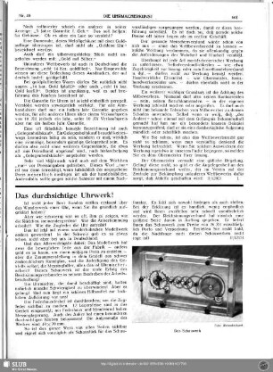 Das durchsichtige Uhrwerk!