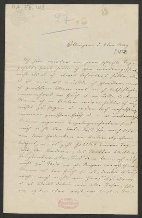 Brief an Albertine Mendelssohn-Bartholdy : 08.05.1857