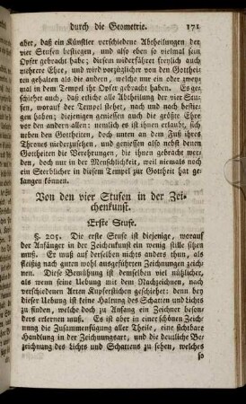 Von den vier Stufen der Zeichenkunst. Erste Stufe.