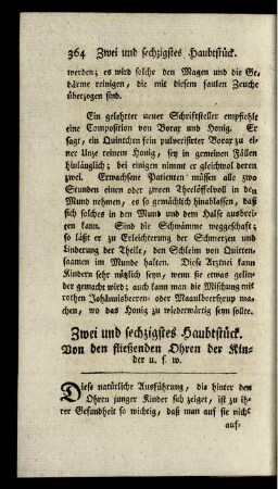 Zwei und sechzigstes Haubtstück. Von den fließenden Ohren der Kinder u.s.w. - Zwei und siebzigstes Haubtstück. Vom Giften.