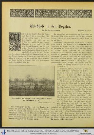 Friedhöfe in den Vogesen.
