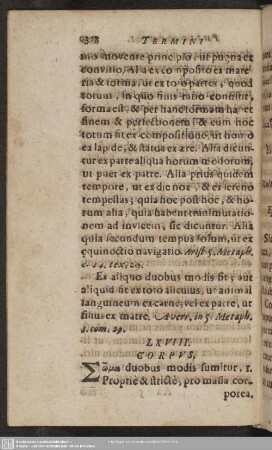 LXVIII. Corpus