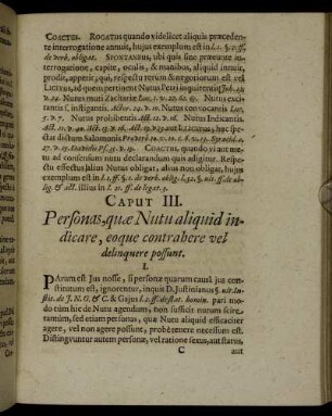 Caput III. Personas, quæ Nutu aliquid indicare, eoque contrahere vel delinguere possunt.