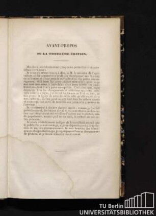 Avant-Propos De La Troisième Édition.