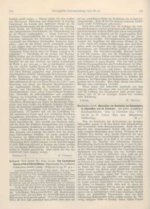 719-720 [Rezension] Richard, J.W., The Confessional History of the Lutheran Church