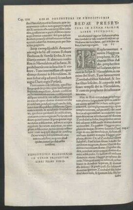 Bedae Presbyteri In Ezram Primum Liber Secundus.