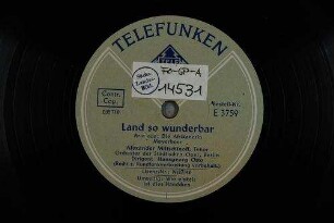 Land so wunderbar : Arie aus: Die Afrikanerin / Meyerbeer