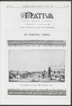 7.1930=Nr. 73: Nativa, 7.1930=Nr. 73