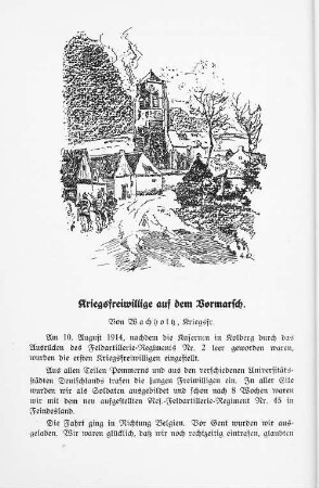 Kriegsfreiwillige auf dem Vormarsch.