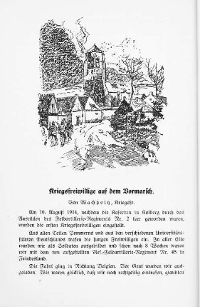 Kriegsfreiwillige auf dem Vormarsch.