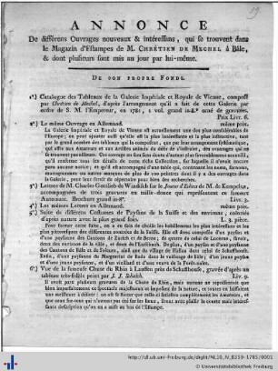 Nachlass F. D. Ring (NL 10/IV B 359-1785) : Briefwechsel Mechel - Ring