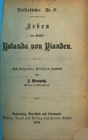 Leben der Gräfin Yolanda von Vianden