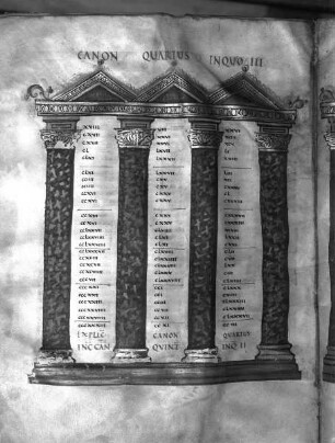 Schatzkammer-Evangeliar — Kanontafel