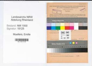 Entnazifizierung Emilie Muellers, geb. 05.04.1895 ()