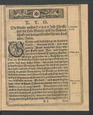 Die Gnade unsers Herrn Jesu Christi/ [...]