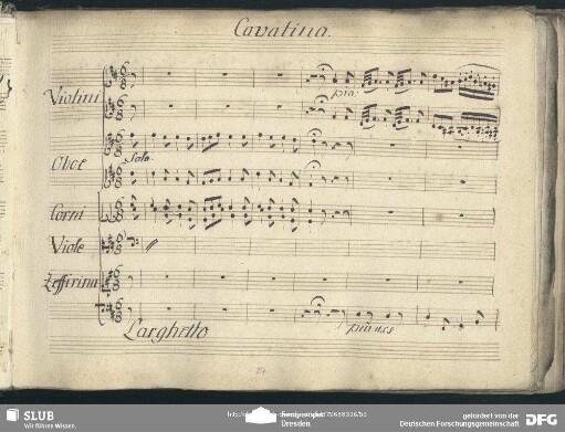 Einlage Cavatina (Anonymus): "L'alba chiara il sol nascente"