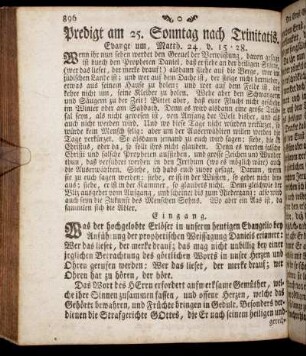 Predigt am 25. Sonntag nach Trinitatis. - Predigt am 27. Sonntag nach Trinitatis.