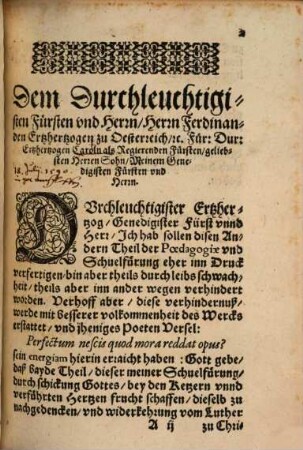 Poedagogia Oder Schulfürung der Württenbergischen Theologen : Darinn die Vorred vnd Beschluß des Buchs so die Württenbergische Theologen wider Robertum Bellarminum, vnd Petrum Hansonium außgehen haben lassen ... widerlegt wird ; in Zwey Theil getheilt, 2