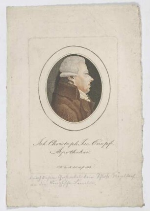 Bildnis des Joh. Christoph Jac. Cnopf