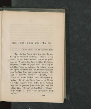 Zwei und zwanzigster Brief