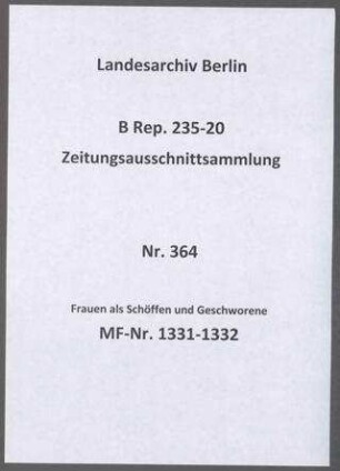 Frauen als Schöffen und Geschworene