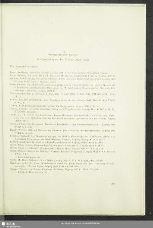 Schriften Zur Kunst. Veröffentlichungen Des Verlages 1930-1956