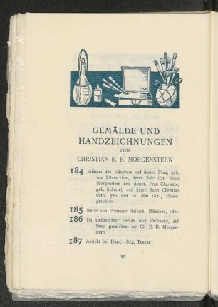 Gemälde und Handzeichnungen
