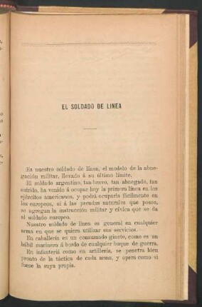 El soldado de línea