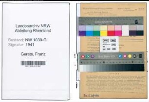 Entnazifizierung Franz Gerats , geb. 27.05.1904 ()