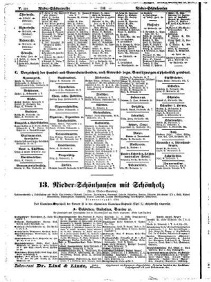 13. Nieder= Schönhausen mit Schönholz