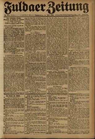 Ausgabe vom Donnerstag, den 04. Juli 1918.