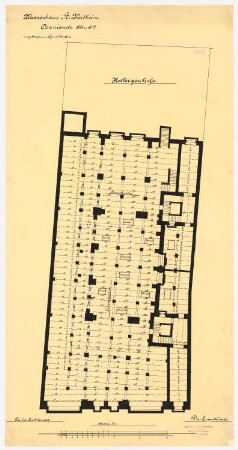 Warenhaus Wertheim, Oranienstraße, Berlin 2. Bauabschnitt: Grundriss UG
