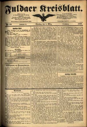 Ausgabe vom Dienstag, den 05. März 1907.