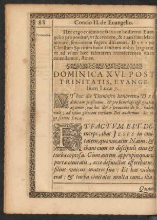 Dominica XVI. Post Trinitatis, Evangelium Lucae 7.