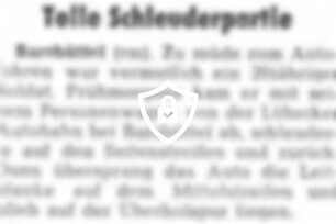 Tolle Schleuderpartie